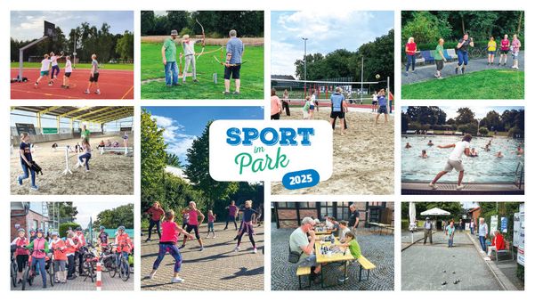 Collage von sportlichen Bildern