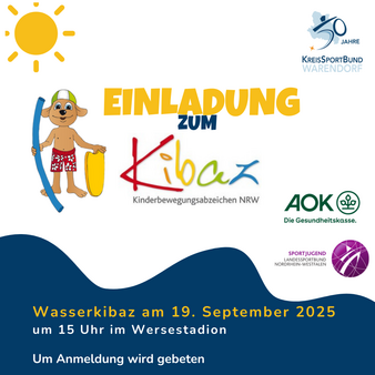 Comic Hund mit Poolnudel und Schwimmbrett